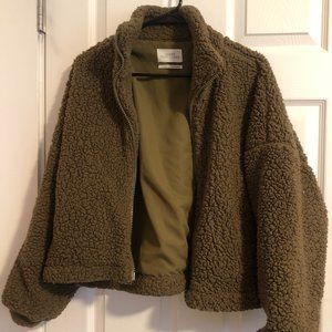 Urban Outfitters Cropped Teddy Coat